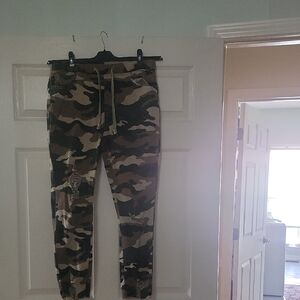 YMI Camo Skinny Jeans in Green, Tan & Black